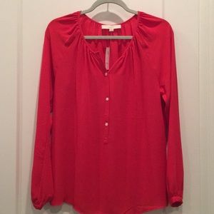 NWT Red button top blouse from Loft - Small